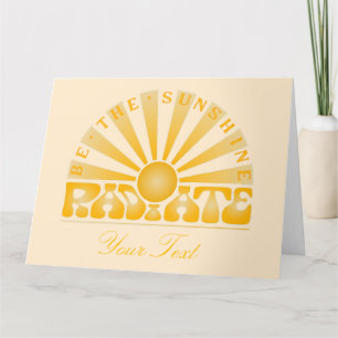 RADIATE Sei der Sonnenschein Vintag Retro Gold + C Karte