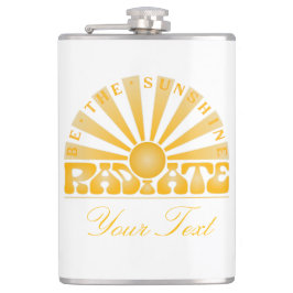 RADIATE Sei der Sonnenschein Vintag Retro Gold Cus Flachmann