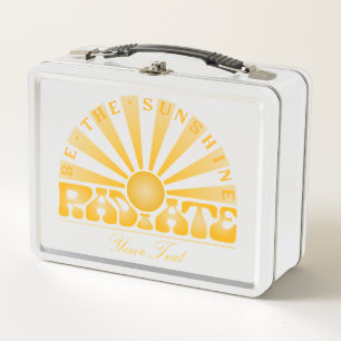 RADIATE Sei der Sonnenschein Vintage Retro Gold Cu Metall Brotdose