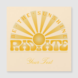 RADIATE Sei der Sonnenschein Vintage Retro Gold + Magnetkarte
