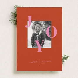 Radiating  Joy Holiday Photo Card Feiertagskarte