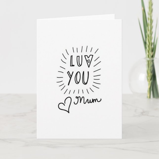 Radiating Love Mum Karte (Vorderseite)