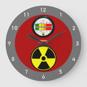 Radiation Geiger Counter Effect Funny Wall Clock Große Wanduhr
