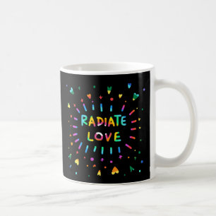 Radiation Liebe Happy Colorful Rainbow Herzermalun Kaffeetasse