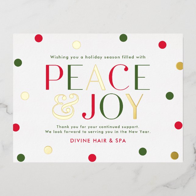 Radiation Season FOIL Business Holiday Postcard Folie Einladungspostkarte (Vorderseite)