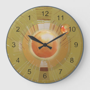 Radiation - Turn Back the Time Backwards Clock Große Wanduhr