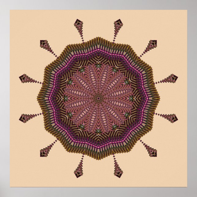 Radiation Weave Mandala Poster (Vorne)