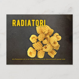 Radiatori Italienisches Restaurant Rezept zutat Postkarte
