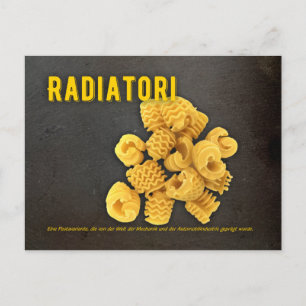 Radiatori Italienisches Restaurant Rezept zutat Postkarte