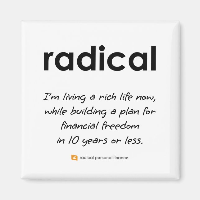 Radical 2 Inch Square Magnet (Vorne)