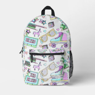 Radical Fun Aighties Coloring Book Pattern Bedruckter Rucksack