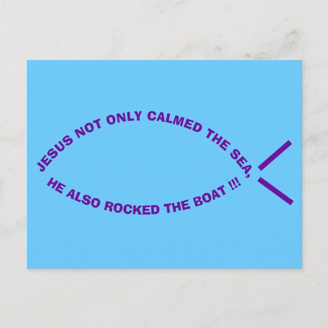 Radical Jesus, Rock the Boat Postcard Postkarte (Vorderseite)