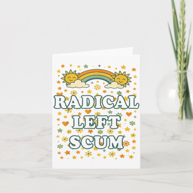Radical Left S Funny Sarcastic Quote  Karte (Vorderseite)