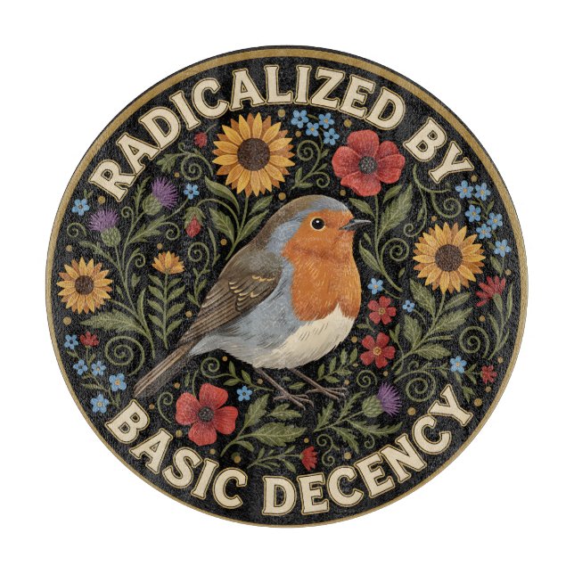 Radicalized by Basic Decency Birds lovers Schneidebrett (Vorderseite)