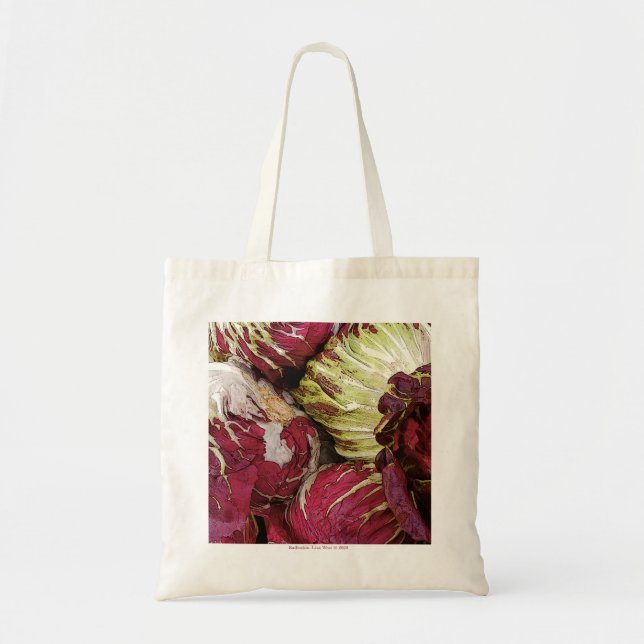 Radicchio Print Leinwand Tote Bag Tragetasche (Vorne)