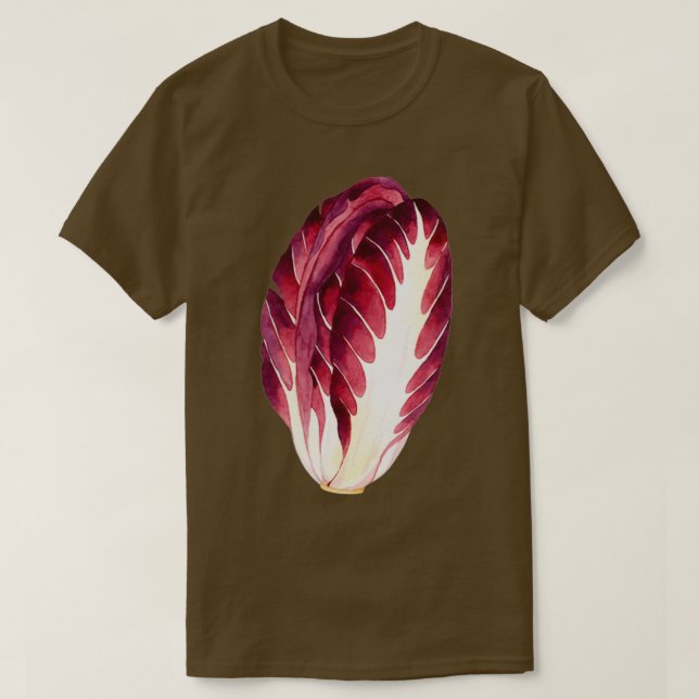 Radicchio Wasserfarbenes Gemüse T-Shirt (Design vorne)