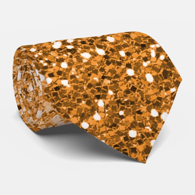 Radierer Kupfer Gold Glitzer Shimmer Neck Tie Krawatte (Gerollt)