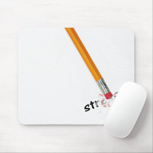 Radiergummi mit Stresstext Mousepad