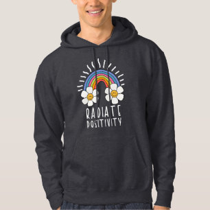 Radierposition   Farbiger Regenbogen und Blume Hoodie
