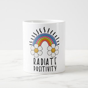 Radierposition   Farbiger Regenbogen und Blume Jumbo-Tasse