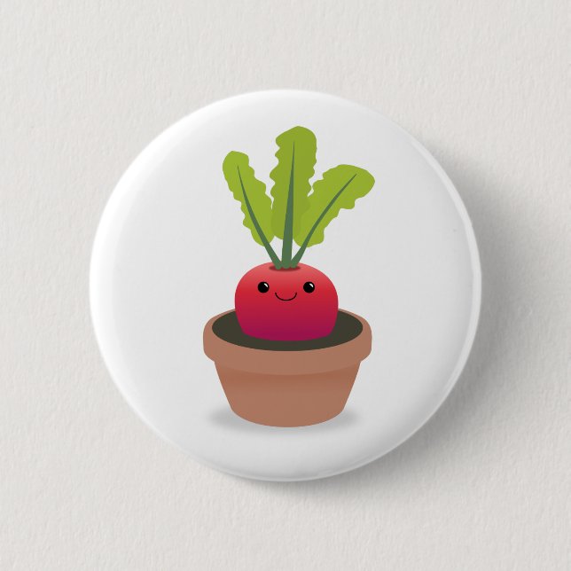 Radieschen Button (Vorderseite)