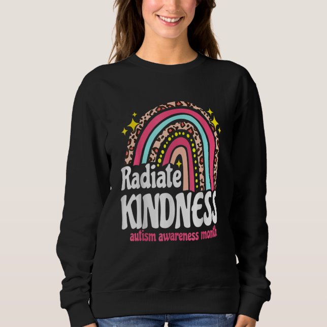 Radiity Autism World Awareness Leopard Ra Sweatshirt (Vorderseite)