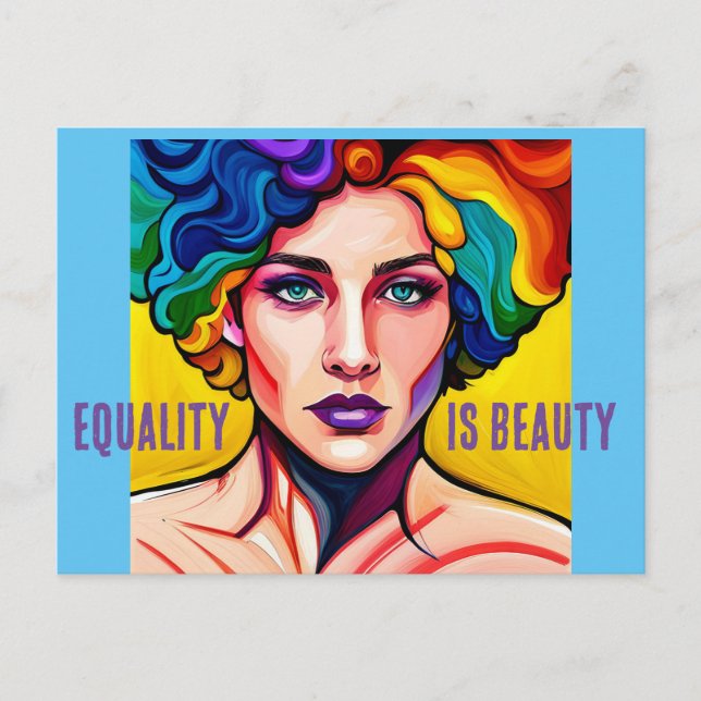Radikale Einheit: Gleichheit ist Schönheit Postkarte (Vorderseite)