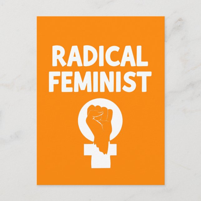 Radikale Feministin Postkarte (Vorderseite)