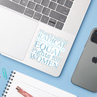 Radikale weibliche Zitat Frauenrechte Laptop