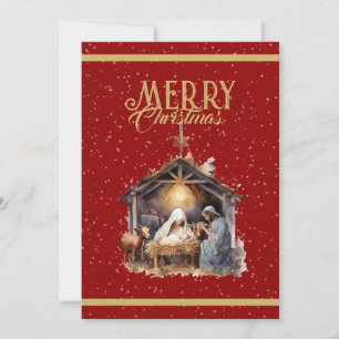 Radikale Weihnachtsgrüße: Gold, Rot und Silber Feiertagskarte