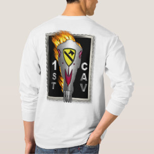 Radikaler Flammender Pferdeschädel 1. Kavalleriedi T-Shirt