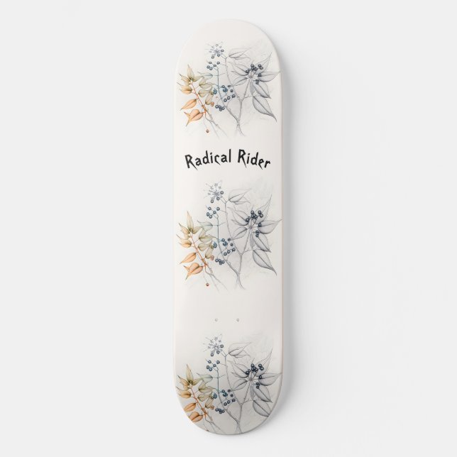 Radikaler Reiter, Abstrakte Berere, Minimalistisch Skateboard (Vorderseite)