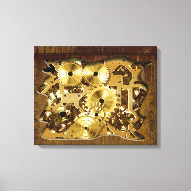 Radikaler Steampunk 3 Wrapped Canvas Leinwanddruck (Vorderseite)