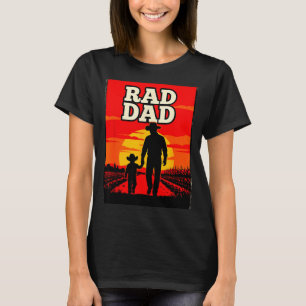 Radikaler Vater und Sohn Bauer Western-Sonnenunter T-Shirt
