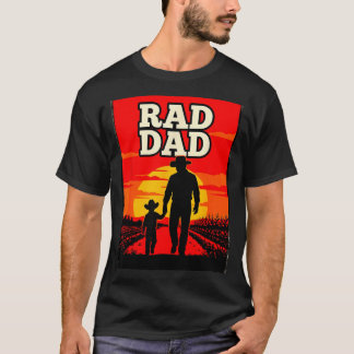 Radikaler Vater und Sohn Bauer westlicher Sonnenun T-Shirt