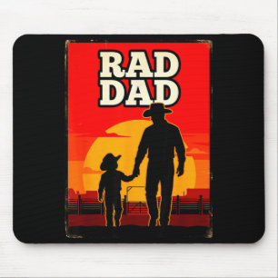 Radikaler Vater und Sohn Rodeo Western Sonnenunter Mousepad