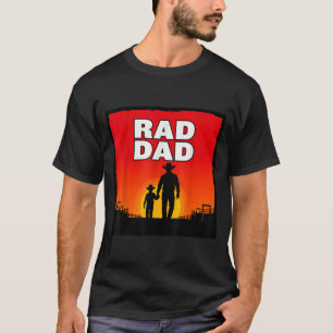 Radikaler Vater und Sohn Rodeo Western Sonnenunter T-Shirt