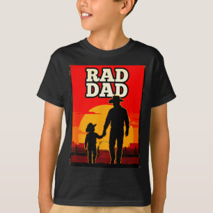 Radikaler Vater und Sohn Rodeo Western Sonnenunter T-Shirt