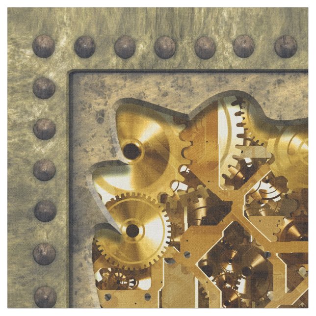 Radikales Steampunk 10 Gewohnheits-Gewebe Stoff (Nahaufnahme)