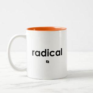 Radikalische Slogan-Tasse rechts Zweifarbige Tasse