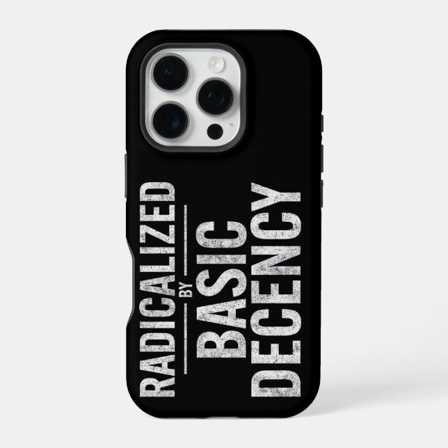 radikalisiert durch Anstand und Funny iPhone Hülle (Rückseite)
