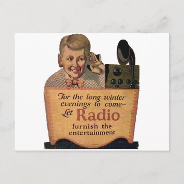 Radio Boy Postkarte (Vorderseite)