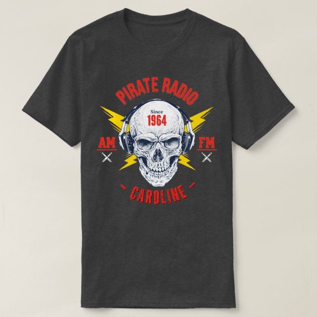 Radio Caroline Retro Vintag Pirate Radio T-Shirt (Design vorne)