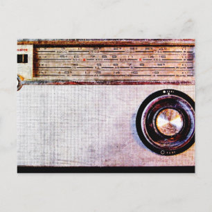 Radio der 70er postkarte