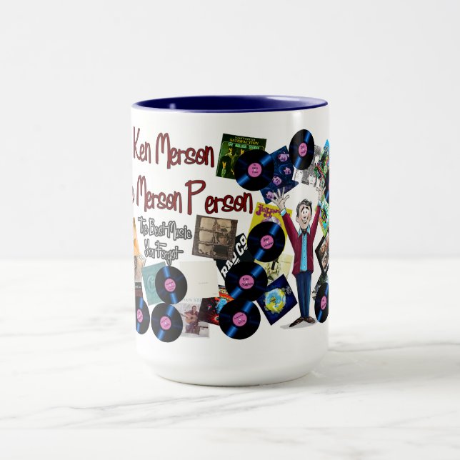 Radio disc-jockey Ken “The Merson Person” mug. Tasse (Zentrum)
