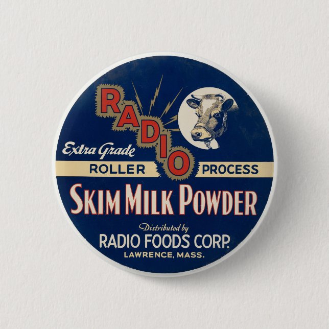 Radio Extra Grade Roller Process Skim Milk Pulver. Button (Vorderseite)
