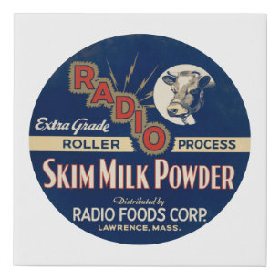 Radio Extra Grade Roller Process Skim Milk Pulver. Künstlicher Leinwanddruck