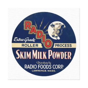 Radio Extra Grade Roller Process Skim Milk Pulver. Leinwanddruck