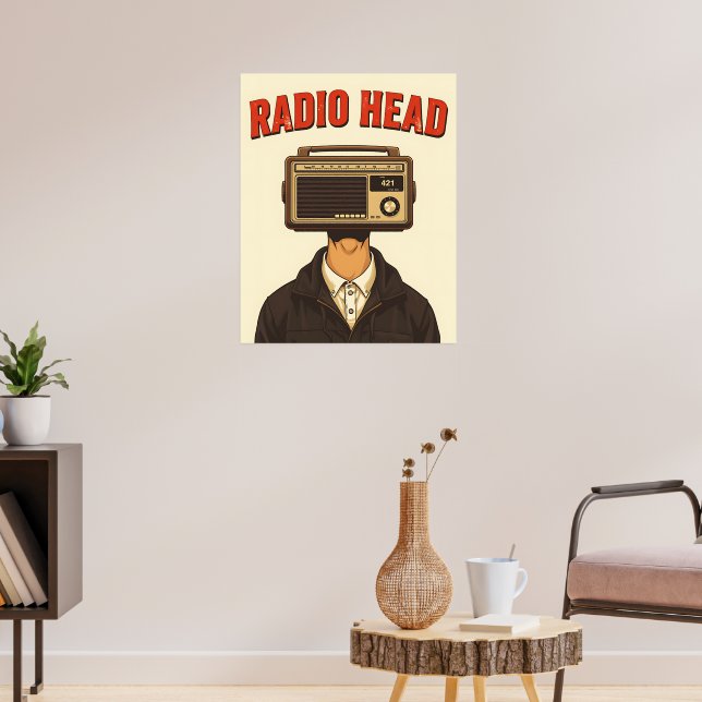 RADIO HEAD – Vintage Surreal Retro Poster (Wohnzimmer 3)