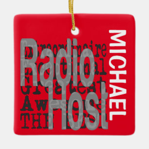 Radio Host Extraordinaire CUSTOM Keramik Ornament
